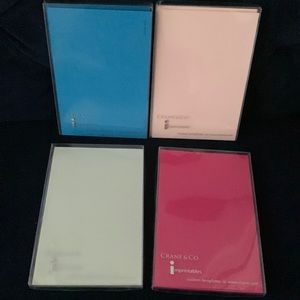 Crane and Co imprintables flat card’s 4 pack stationery.  Cards only.